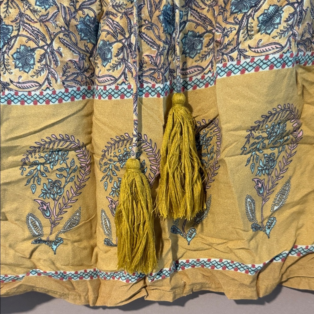 Natural Life Bohemian Style  Floral Blouse - Blue and Yellow XL - Picture 2 of 9